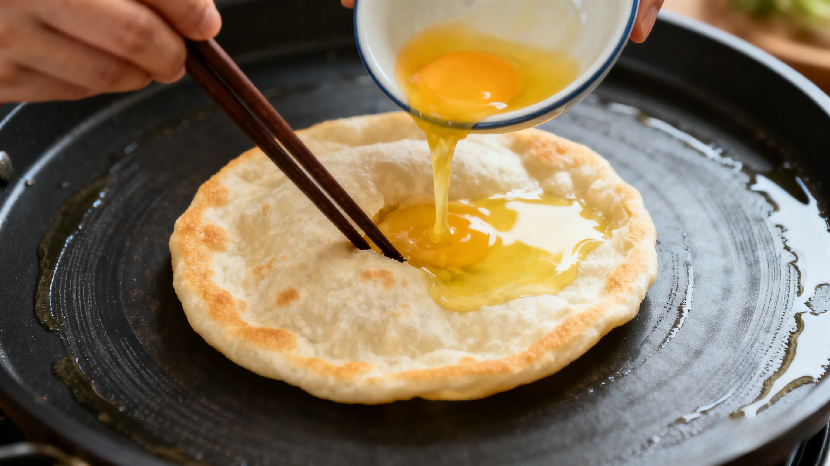Egg Pouring Process