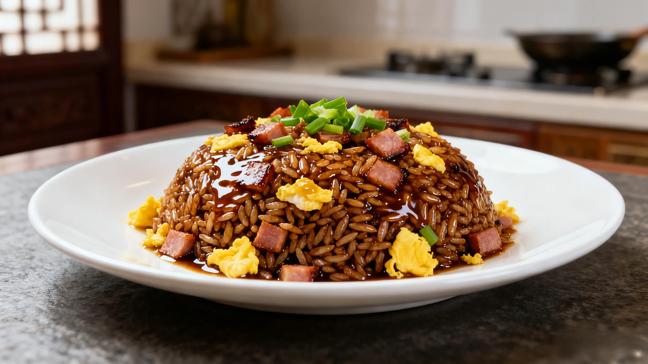 Soy Sauce Fried Rice Final Dish