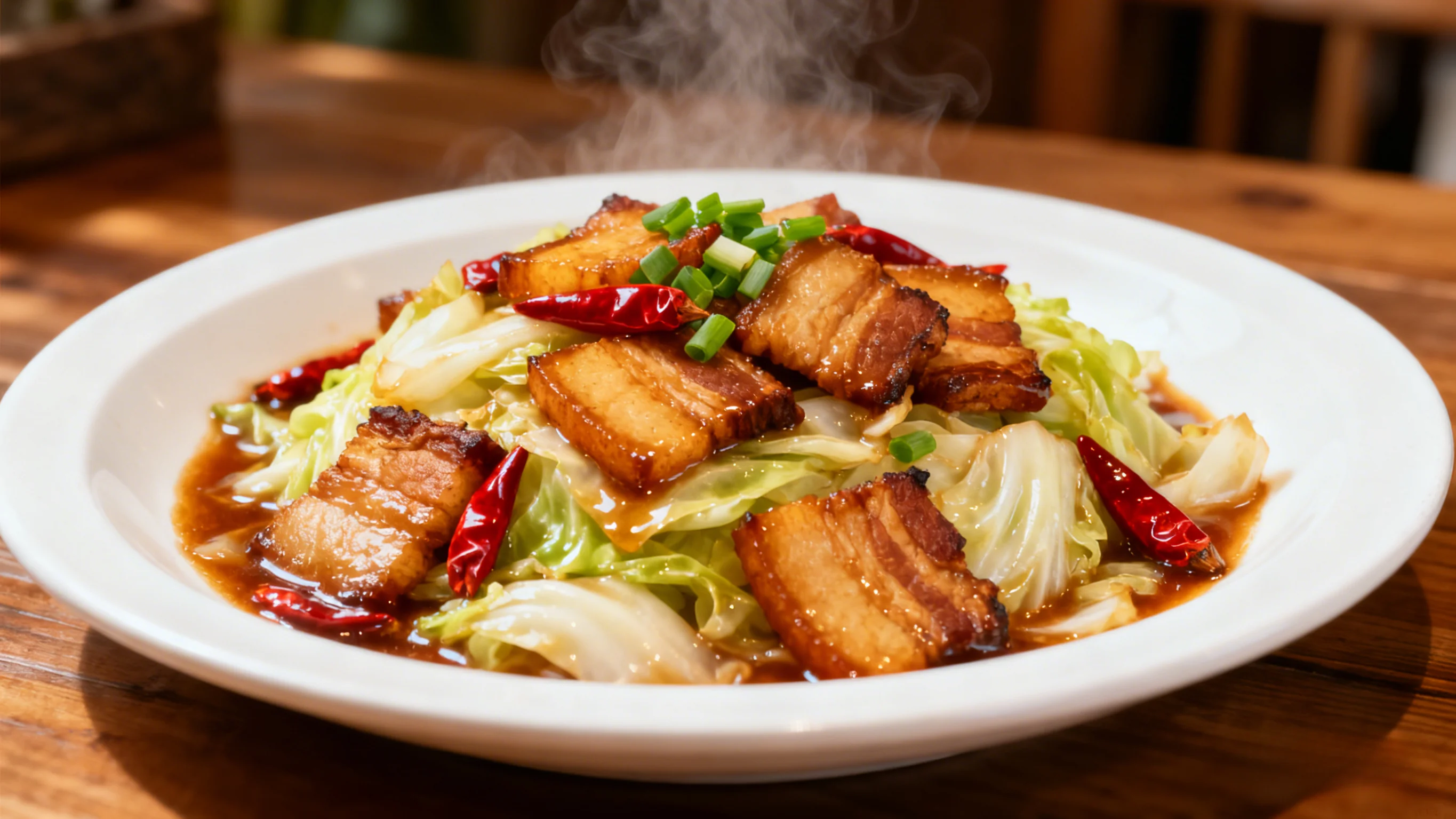 Stir-Fried Cabbage with Pork Belly Final Dish